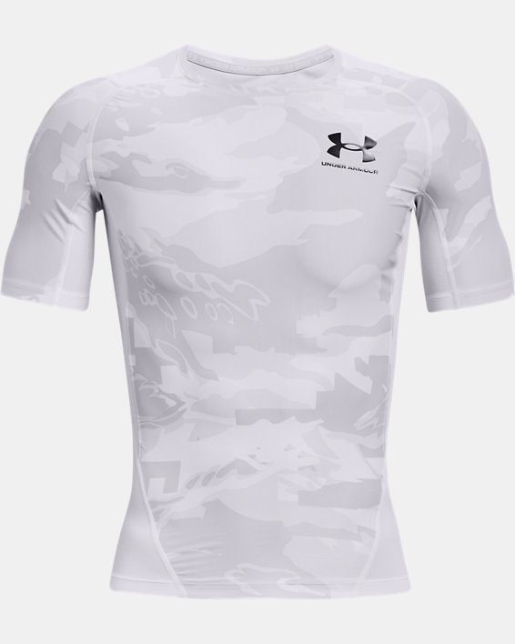 Men's UA Iso-Chill Compression Printed Short Sleeve, White, pdpMainDesktop image number 6